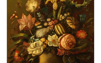 Dutch School (20th century) Still Life, Flowers in a Vase on...