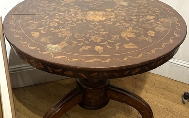 Dutch marquetry dining table