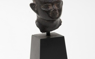 Egyptian Basalt Head of a Man