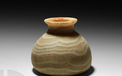 Egyptian Veined Alabaster Jar