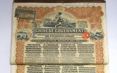 Eighteen Chinese Government Gold Loan bonds, 1913