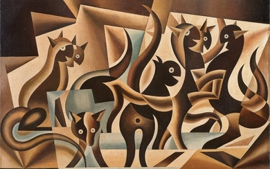 Elasticità di gatti, 1936-39, Fortunato Depero (Fondo, Val di Non (Tn) 1892 - Rovereto (Tn) 1960)