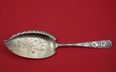 Embossed by Wallace Sterling Silver Ice Cream Server GW Bright-Cut 9"