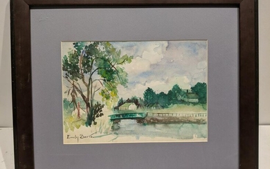 Emily Barto Country Landscape Watercolor Painting