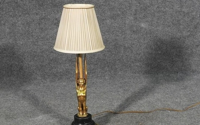FIGURAL BRASS LAMP