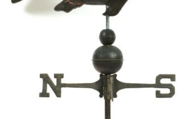FISH FORM CAST IRON AND TIN WEATHER VANE