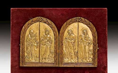 FOUR BRONZE PLAQUES IN RELIEF