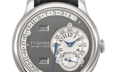 F.P. JOURNE. AN IMPORTANT PLATINUM LIMITED EDITION AUTOMATIC ANNUAL CALENDAR...