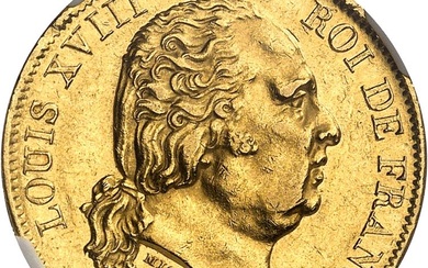 FRANCE Louis XVIII (1814-1824). 40 francs 1819, W, Lille. NGC...