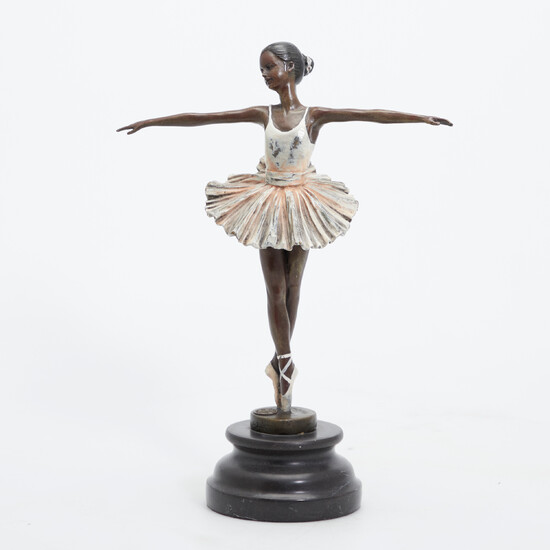 FRANZ BERGMANN. Sculpture / figure, ballet dancer, bronze, marble, Vienna.