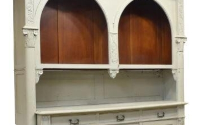 FRENCH PAINTED GOTHIC REVIVAL SIDEBOARD
