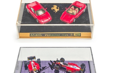 Ferrari box signed by Jean Alesi and Heco Brand, numbered...