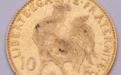 Fine Gold 1905 Ten Franc Coin (approx 3g)