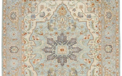 Floral Oushak Peshawar Handspun Wool 8X10 Pakistan Oriental Rug Bedroom Carpet