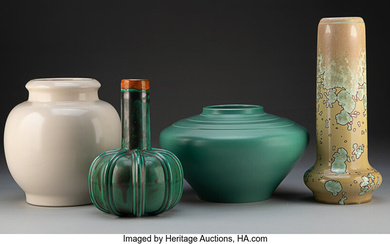 Four Large Glazed Ceramic Vases (20th century)