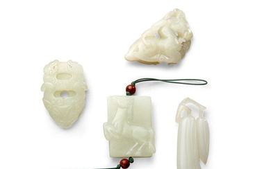 Four small jade carvings