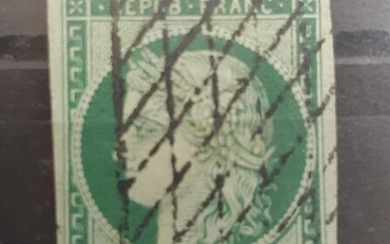 France N°2 - 15 centimes green
