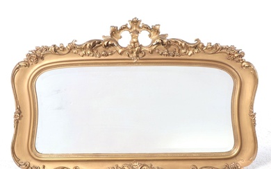 French Louis XV Style Carved Giltwood Mirror, Late 19th Century