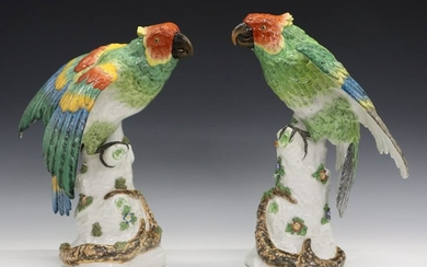 French Porcelain Parrots