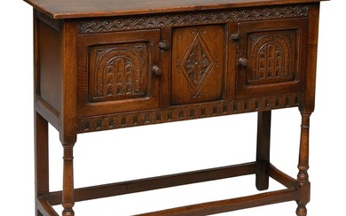 French Provincial Brittany Style Server, 20th c., H.- 34 in., W.- 42 in., D.- 14 1/2 in.