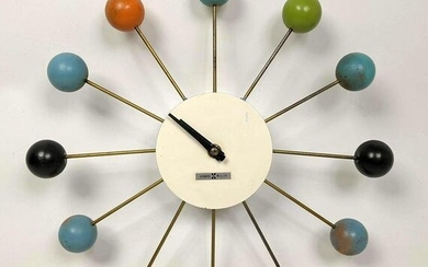 GEORGE NELSON for HOWARD MILLER Ball Clock. White Face.