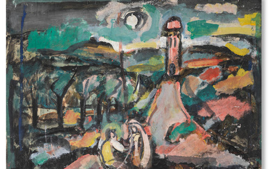 GEORGES ROUAULT (1871-1958) Paysage au bosquet