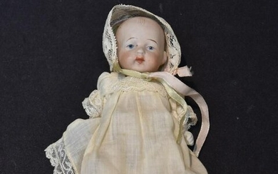 GERMAN BISQUE SOLID DOME HEAD BABY DOLL