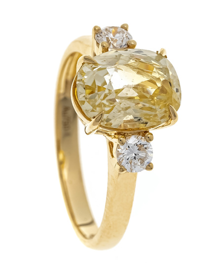 Yellow sapphire diamond ring GG 750