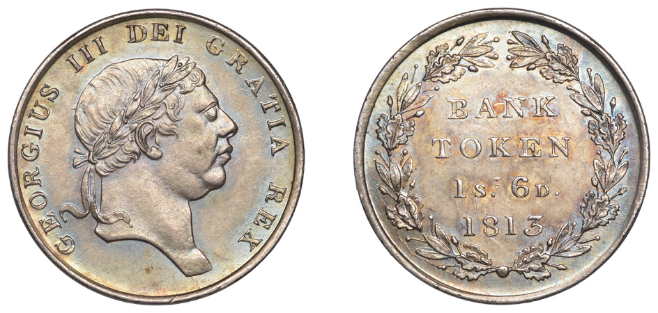 George III (1760-1820), Bank of England, Eighteen Pence, 1813 (ESC 2119; S...