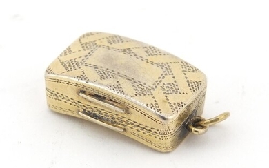 George III silver vinaigrette with gilt interior by Samuel P...