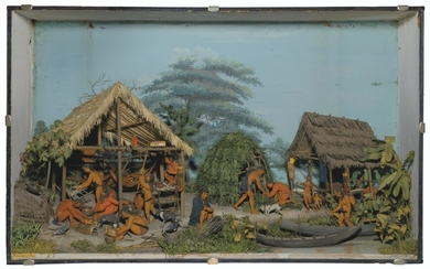 Gerrit Carl François Schouten (1779-1839), A Carib Indian Camp, Surinam – a diorama