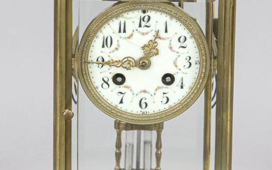 Gilt brass table clock, France cir