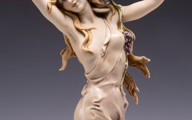 Giuseppe Armani Woman w/ Flowers Figurine.