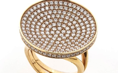 Gold and diamonds ring - by GIANNI CARITA' 18k rose...