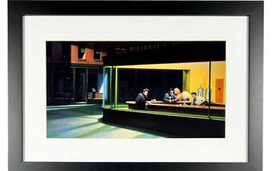 Gottfried Helnwein "Nighthawks" Custom Framed Print Display