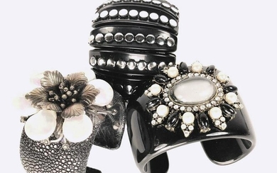Group Of Three Fashion Cuff Bracelets