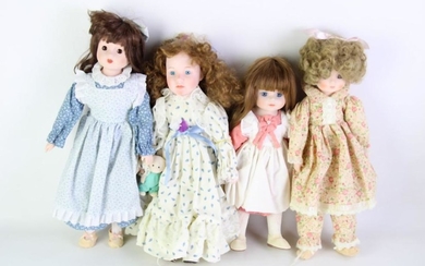 Group of Hillview Lane Porcelain Dolls (4)