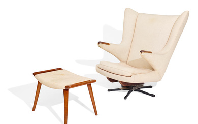 HANS J. WEGNER (1914-2007) Papa Bear Chair and Ottoman designed...