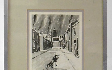 HAROLD RILEY (1934-2023); a signed limited edition print, 'Street, Salford',...