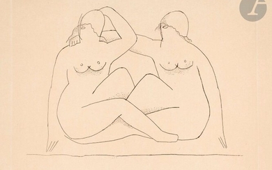 Henri Laurens (1885-1954) Deux nus. Vers...
