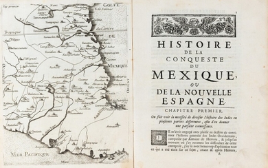 Histoire de la conquête du Mexique... Paris,1691. In-4. Reliure de l'époque. Première édition française., Solís , Antonio de
