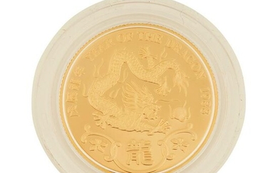 Hong Kong â€“ A year of the Dragon, 1988 proof gold