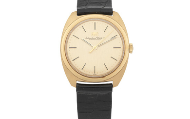 IWC. An 18K gold manual wind wristwatch Ref R1014A, Circa 1968