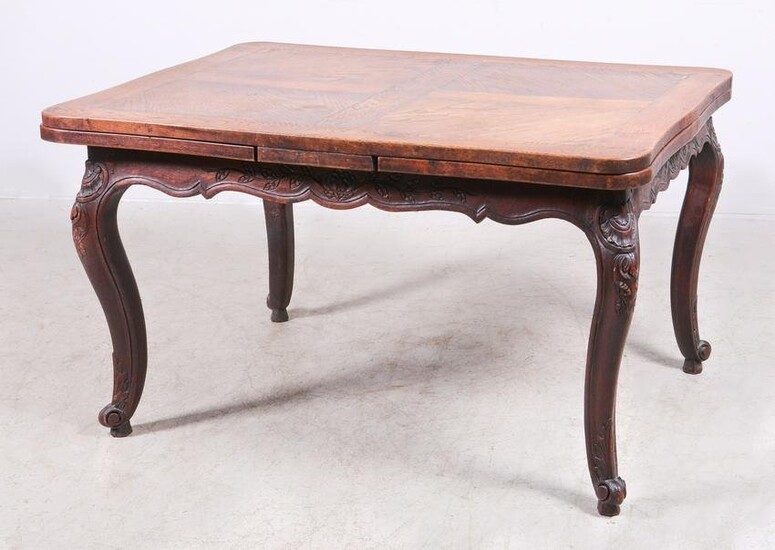 Italian style oak carved dining table