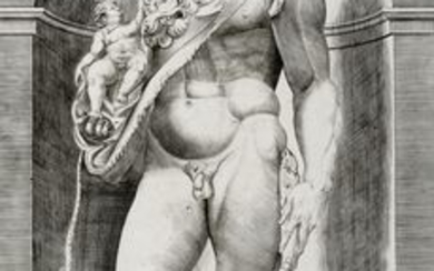 Jacob(us) Bos (Hertogenbosch, ), Statua di Hercole famosissima in casa de' Farnesi. Da Speculum Romanae Magnificentiae. 1562.