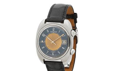 Jaeger-LeCoultre. A stainless steel automatic calendar and alarm wristwatch Jaeger-LeCoultre....