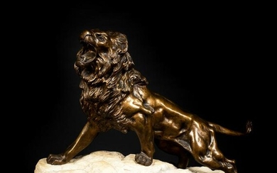 James Andry, French, 20thC, "Roaring Lion"