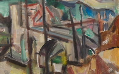 Jean MARZELLE (1916-2005) (d'après) Tolède Huile sur toile Signée en bas à droite, située au...