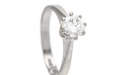 Jewellery Solitaire ring SOLITAIRE RING, 18K white gold, briljanslipad diamo...
