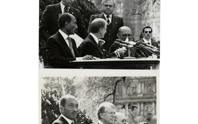 Jimmy Carter and Menachem Begin (2) Signed Photographs